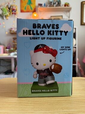 Atlanta Braves Hello Kitty Light Up Figurine NIB Sanrio MLB Collectible